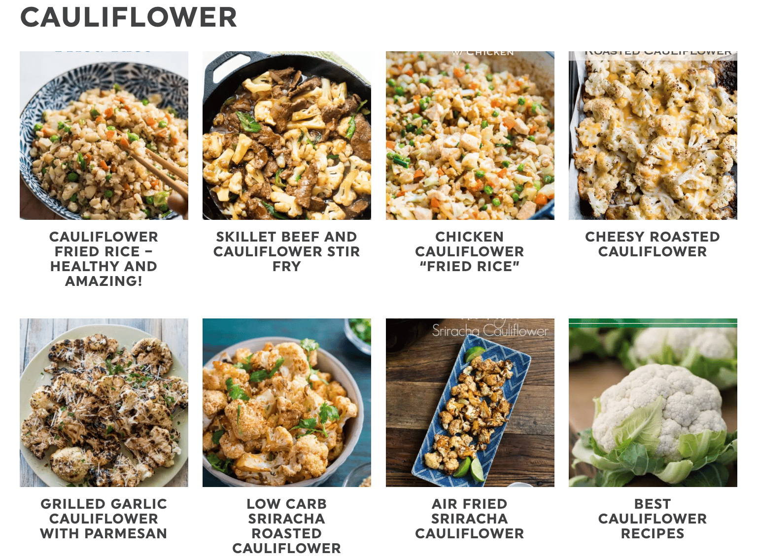 cauliflower recipes