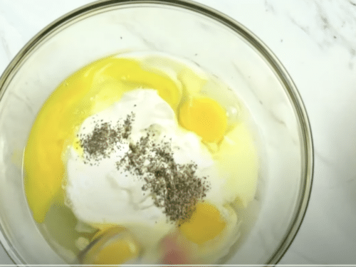 eggs and milk mixture