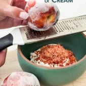 Shaved Frozen Peaches and Cream
