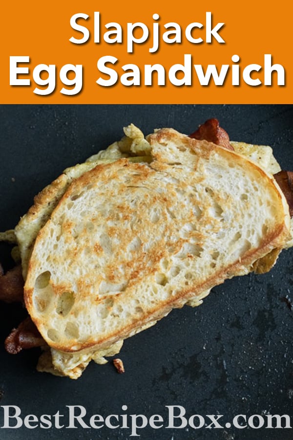 Easy Egg Sandwich Recipe with Cheese and Bacon, SlapJack style | @bestrecipebox