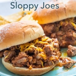 sloppy joes recipe sandwiches on plate