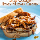 slow cooker honey mustard chicken sandwich