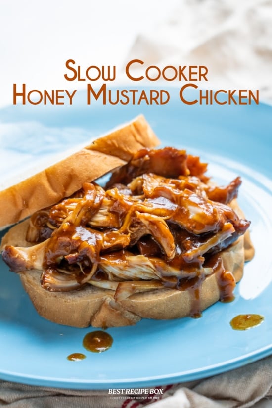 slow cooker honey mustard chicken sandwich
