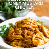 Slow Cooker Honey Mustard Chicken Recipe in Crock Pot | BestRecipeBox.com