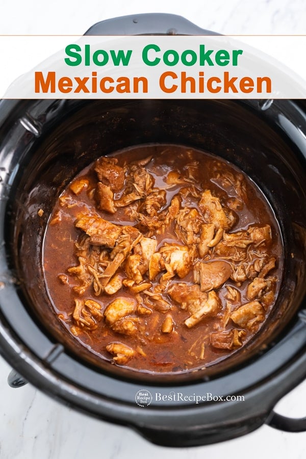 Slow Cooker Mexican Chicken Recipe in Crock Pot | Best Recipe Box