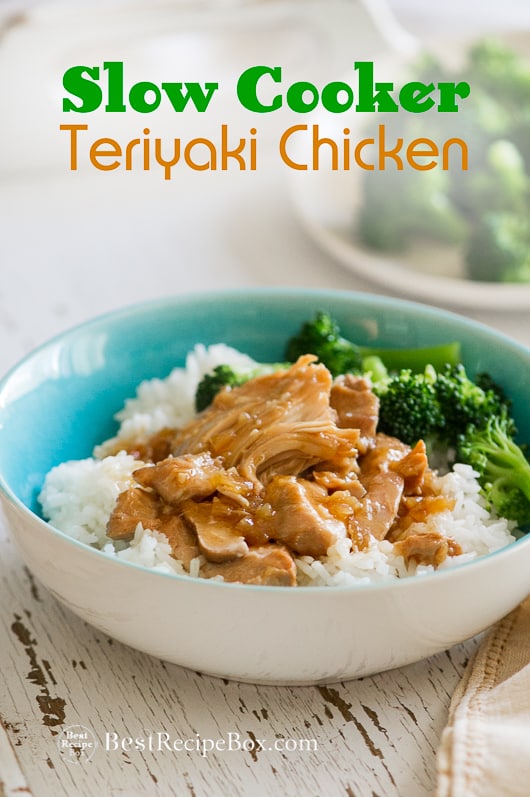 Slow Cooker Terikayi Chicken  in a bowl