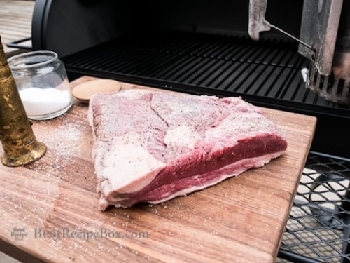 Prepped brisket
