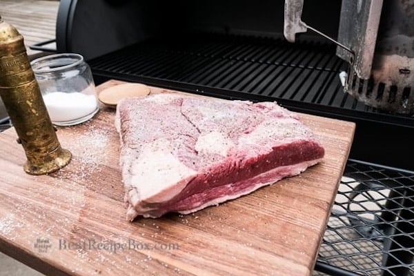 Prepped brisket