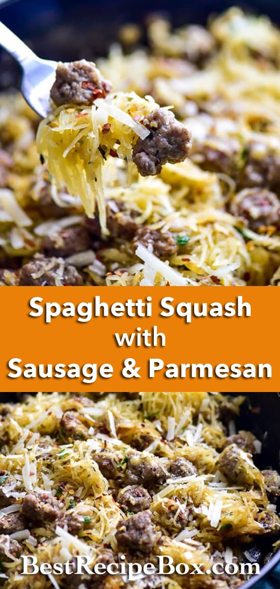 Spaghetti Squash Recipe with Sausage | Healthy Spaghetti Squash Recipe @bestrecipebox