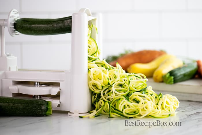 Vegetable Spiralizer Zucchini Noodles Recipes step by step