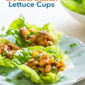 Sriracha Chicken Lettuce Cups Recipe | BestRecipeBox.com