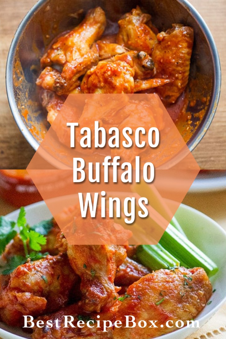 Healthier Tabasco Chicken Wings collage