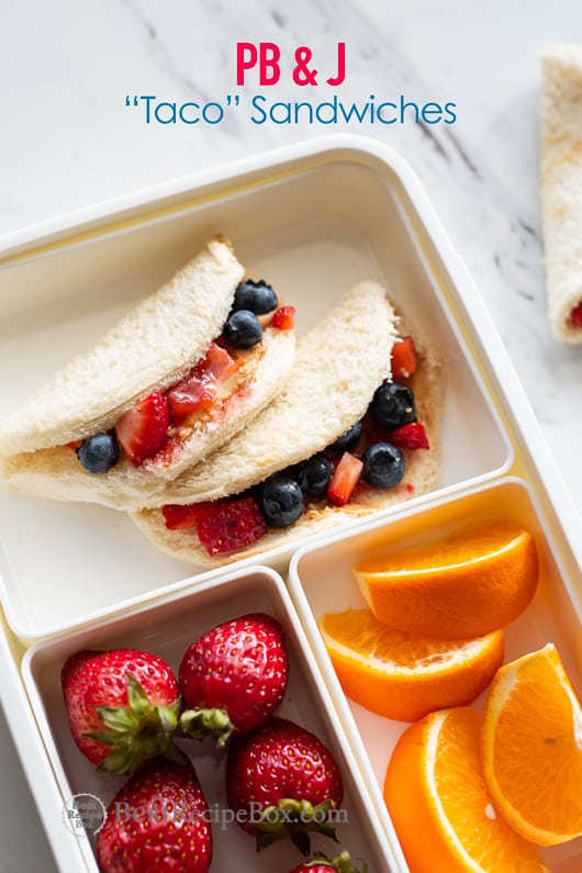 Back to School Taco Sandwiches Kids Lunch Ideas bento boxes