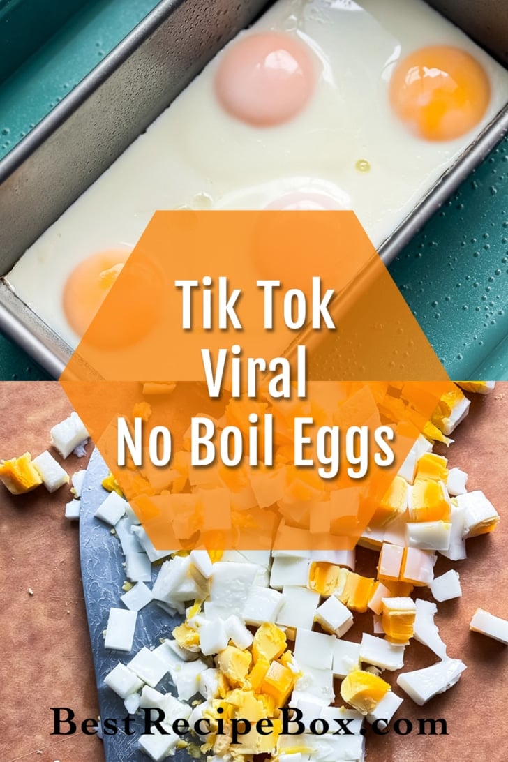 No Peel Hard Boiled Eggs in oven recipe collage