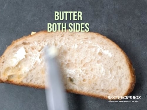 Buttering sandwich