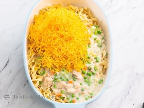 Adding cheese to casserole
