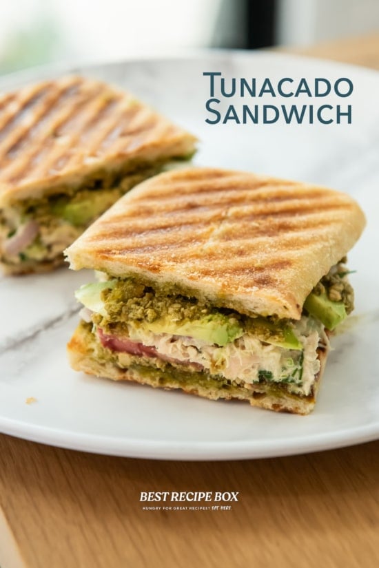half of tunacado sandwich