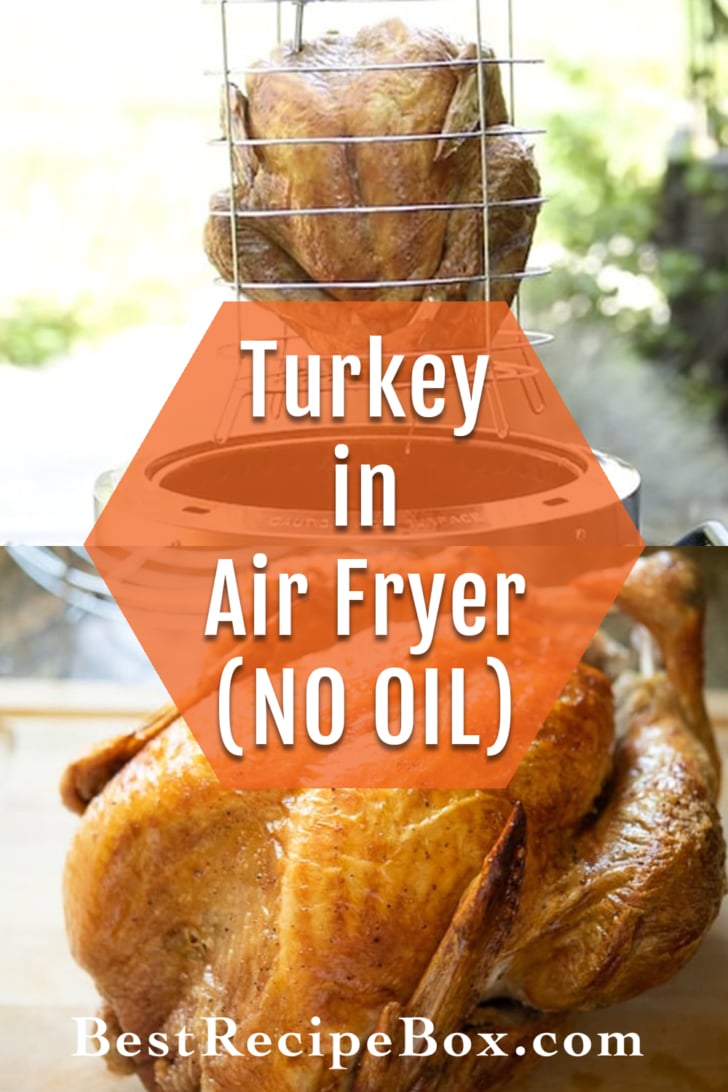 Oil Less Deep Fried Turkey in Air Fryer collage