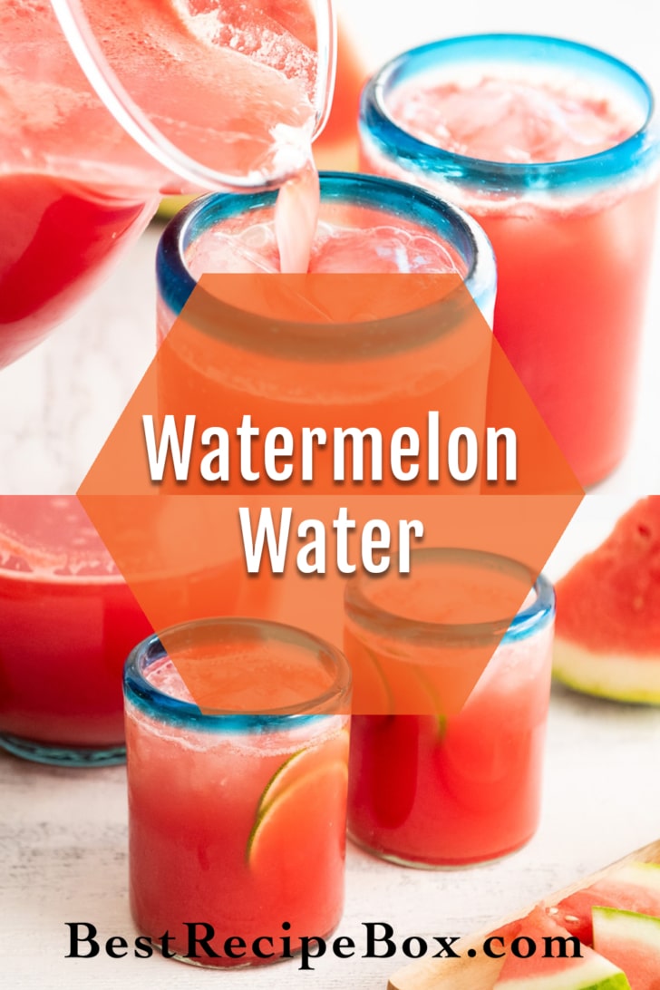 Watermelon aqua fresca collage