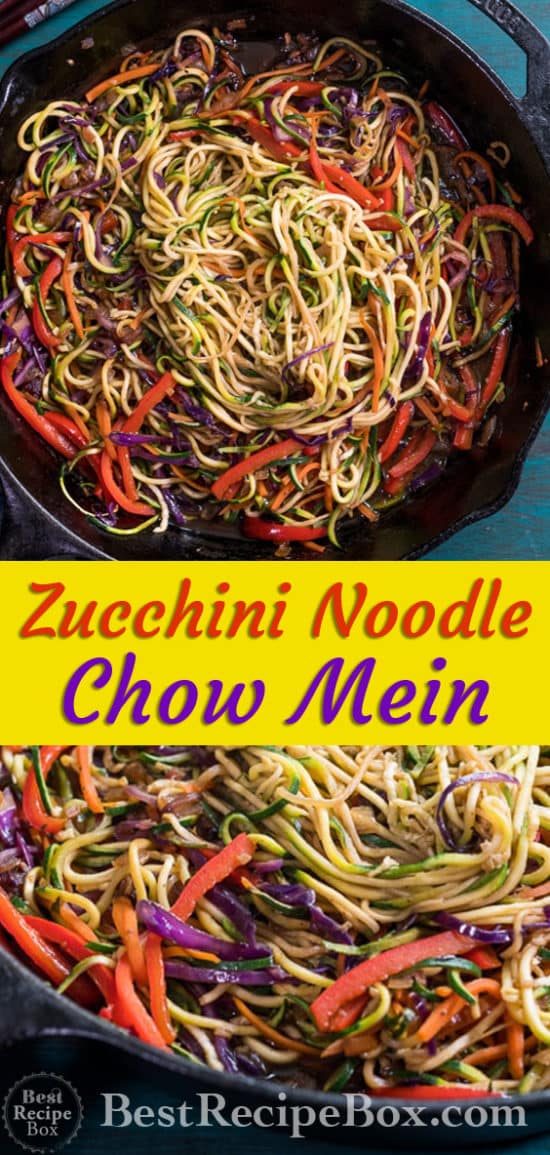 Best Zucchini Noodle Chow Mein Recipe Low Carb Zucchini Noodles