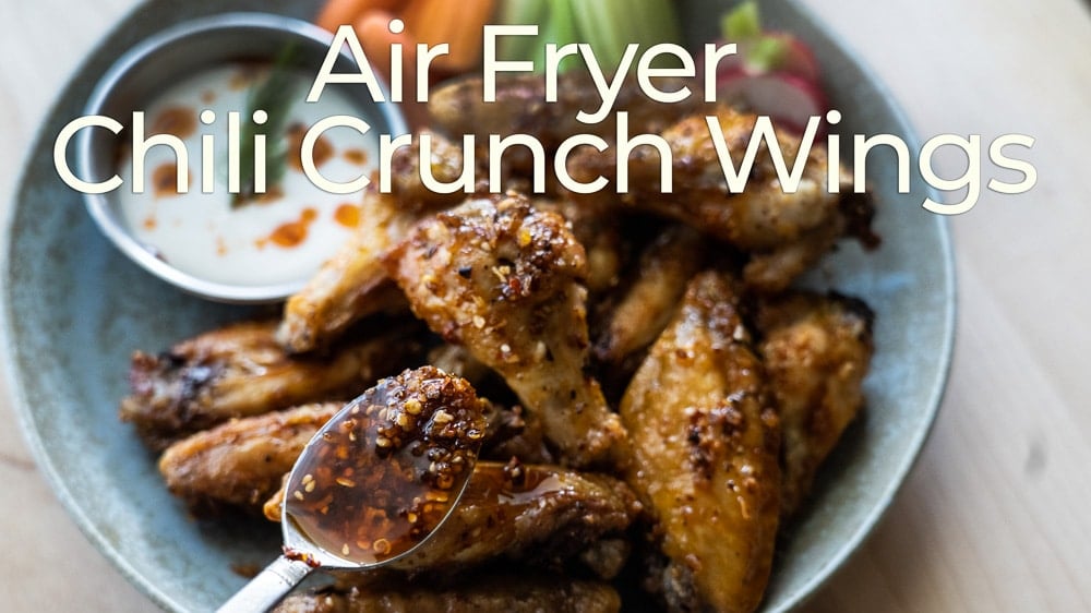 air fryer chili crisp chicken wings