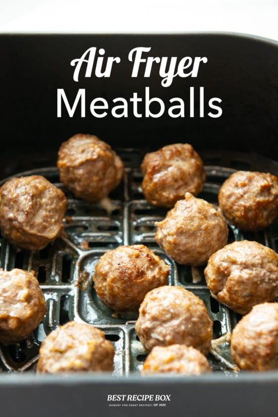 air fryer meatballs recipe in basket