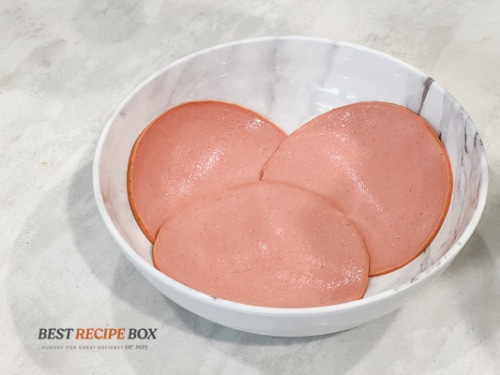 Bologna in bowl