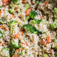 Healthy Fried Brown Rice Recipe with Tons of Veggies | @bestrecipebox