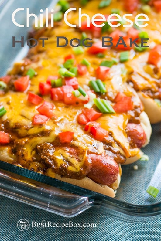 Chili Cheese Hot Dogs in a Casserole
