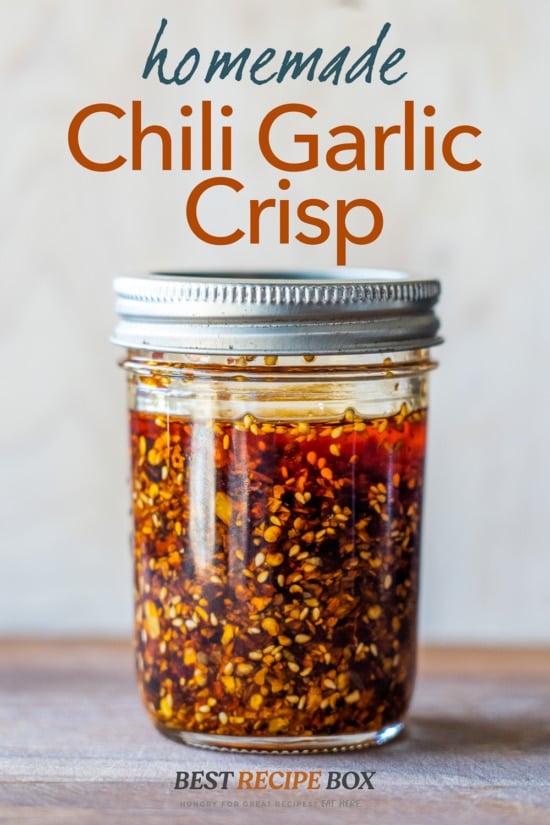 chili garlic crisp jar