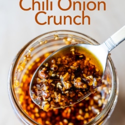 chili crisp recipe with spoon