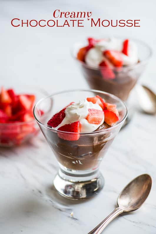 Super Easy and Creamy Chocolate Mousse Recipe in a glass