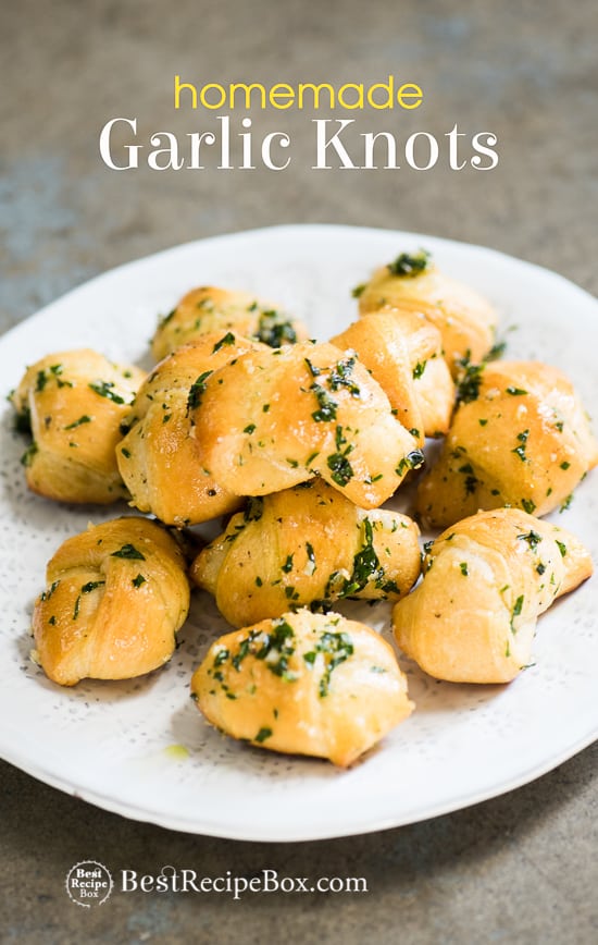 Easy Garlic Knot Recipe on a plate