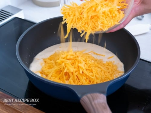 melting cheese into evaporated milk