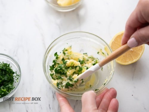 making the compound butter