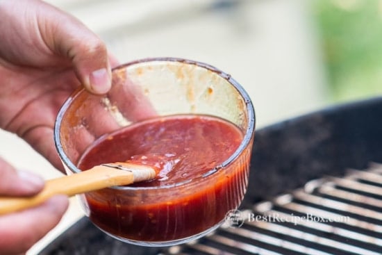 Mixing the sauce in a glass bowl