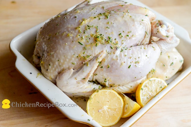 whole baked chicken in oven