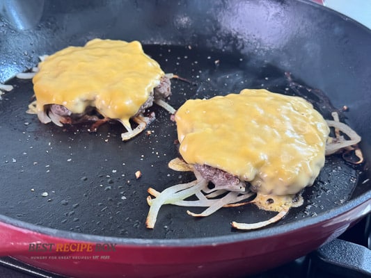 cheese on top of patty