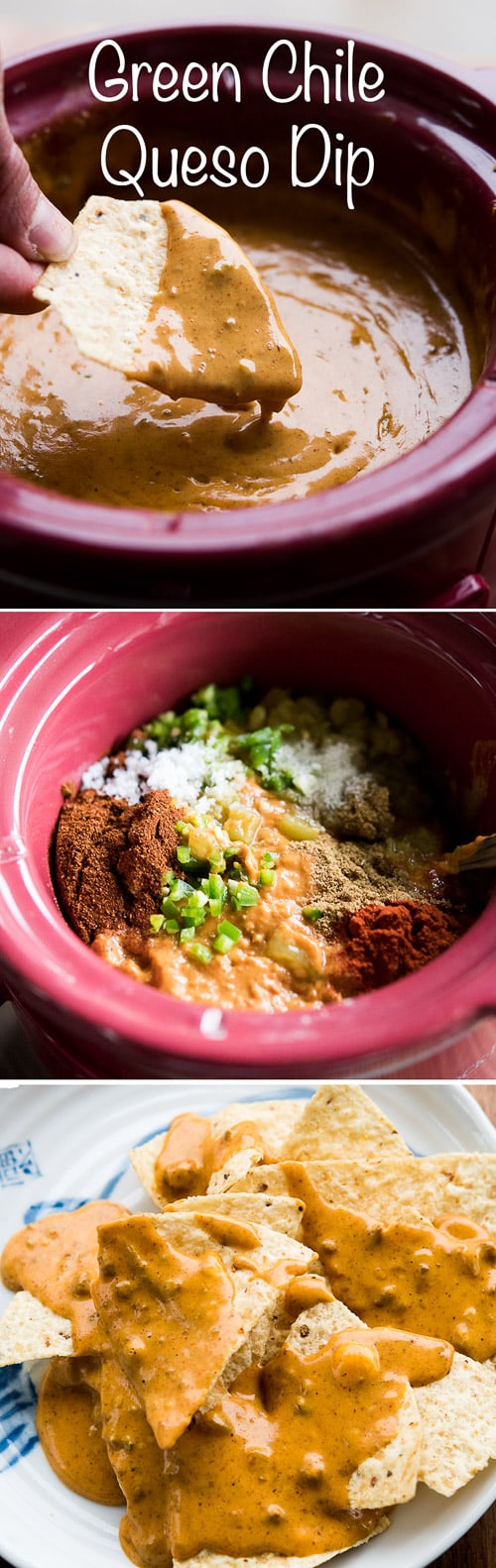 Slow Cooker Green Chile Queso Dip Recipe step by step 