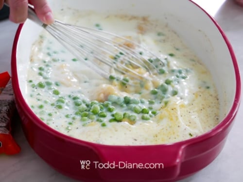 frozen peas in sauce