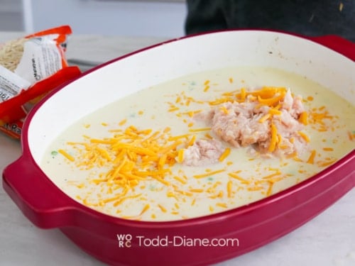 tuna and cheese in sauce