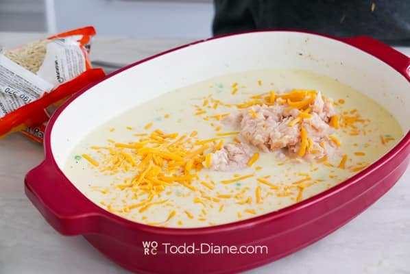 tuna and cheese in sauce