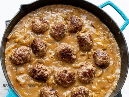 finish cooking meatballs in gravy