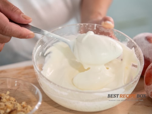 cream mixture of yogurt and whipped cream