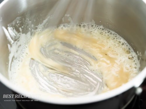 mixing flour and butter