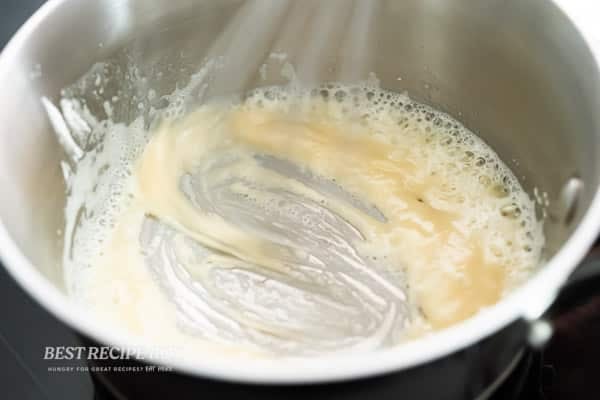 mixing flour and butter