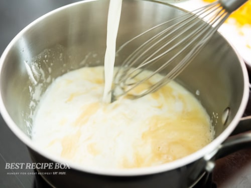 adding milk