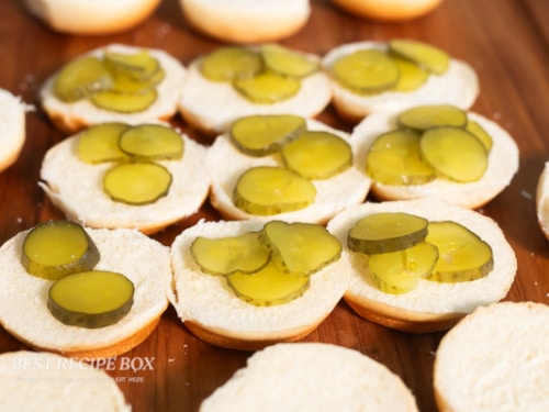 pickles on slider buns