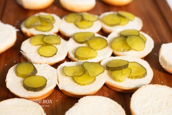 pickles on slider buns