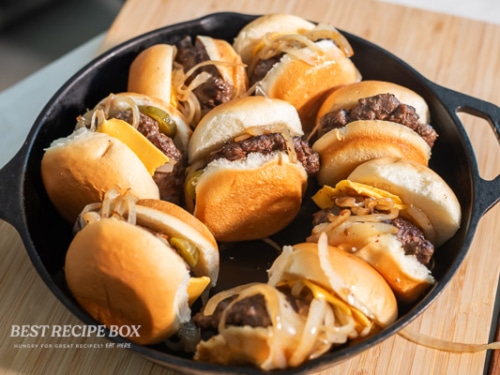 sliders on pan